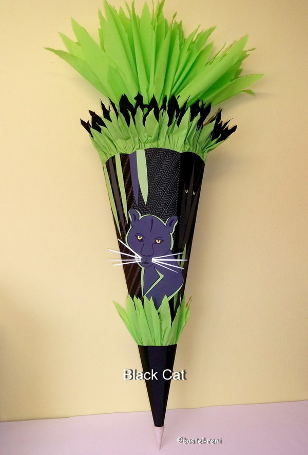 Black Cat - Panther - Schultüten -  Bastelset Bastelpackung